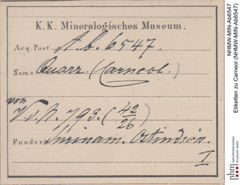 Etiketten zu Carneol (NHMW-MIN-Ab6547)